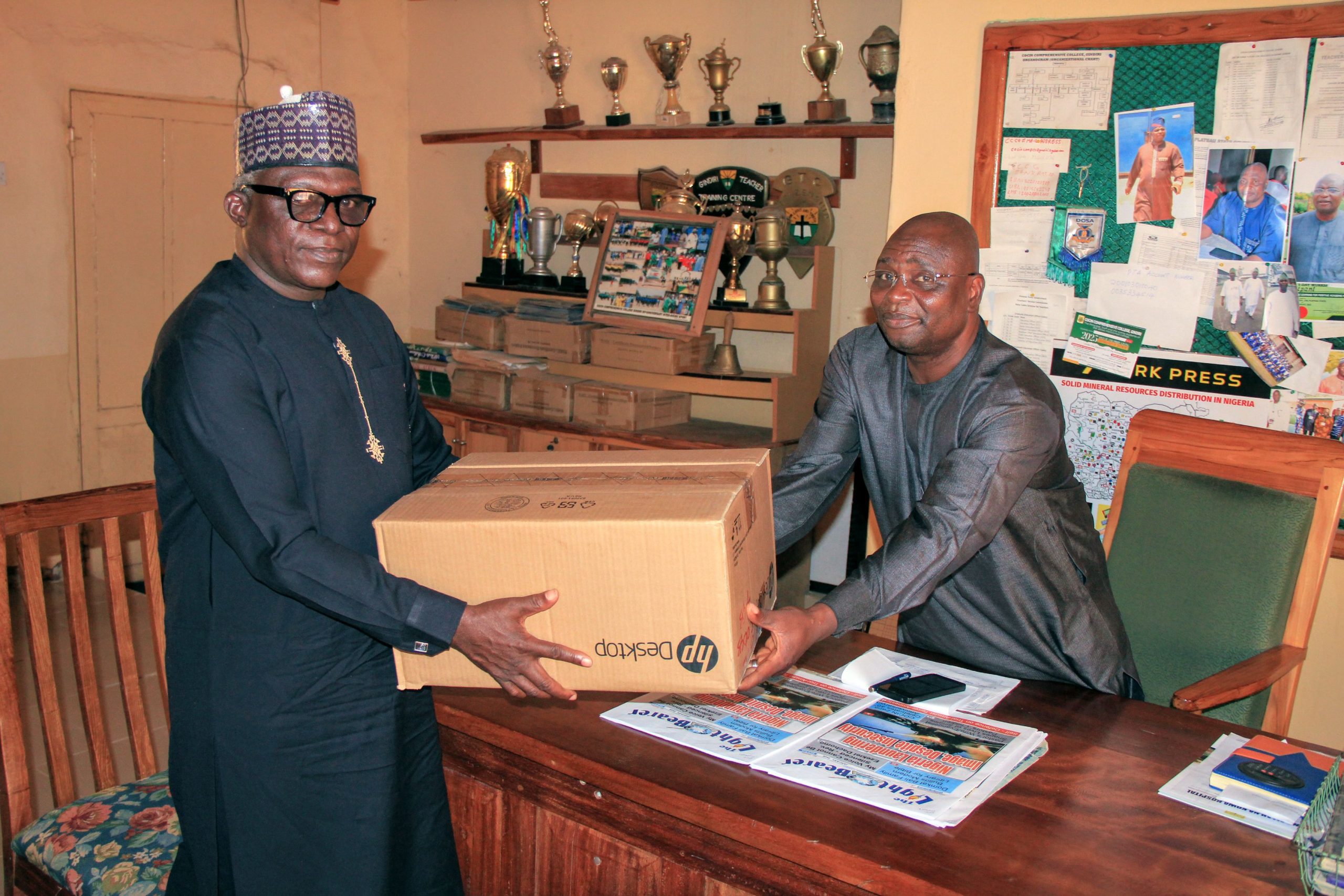 COCIN Investment Department Donates 10 HP Desktop Computers to Plateau School